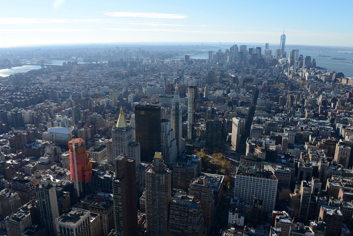 New York City Empire State Building 06A South Flatiron Building To Brooklyn and Financial District World Trade Center